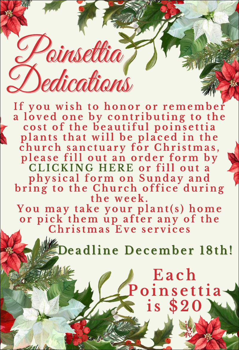 Poinsettia Dedications