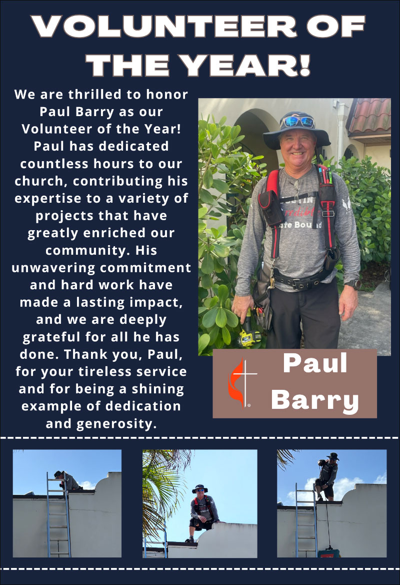 Volunteer of the Year, Paul Barry