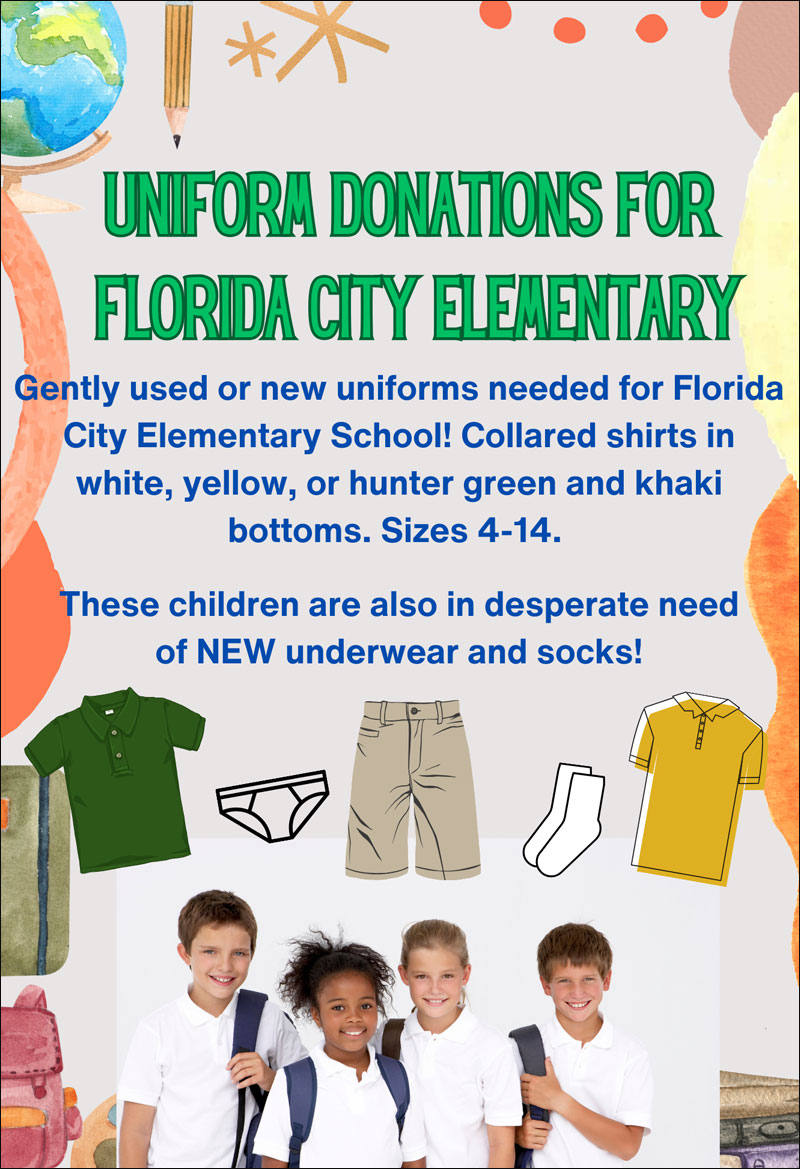 Uniform Donations for Florida City Elementary