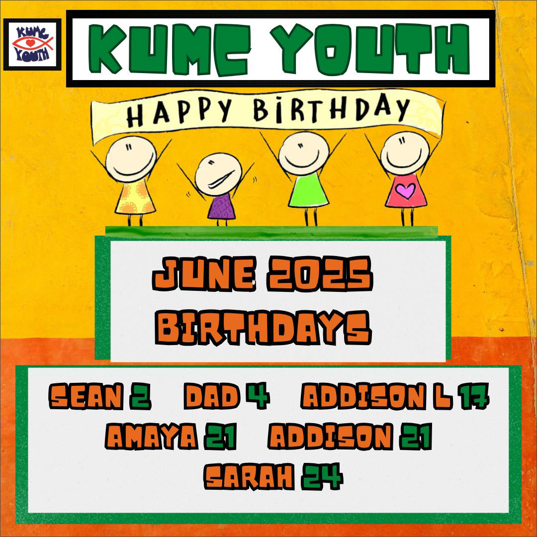 KUMC Youth May 2025 Birthdays